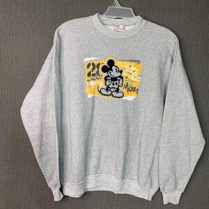 Vintage Disney Store unisex X-Large Gray Graphic 1928 The Main Mouse Sweatshirt